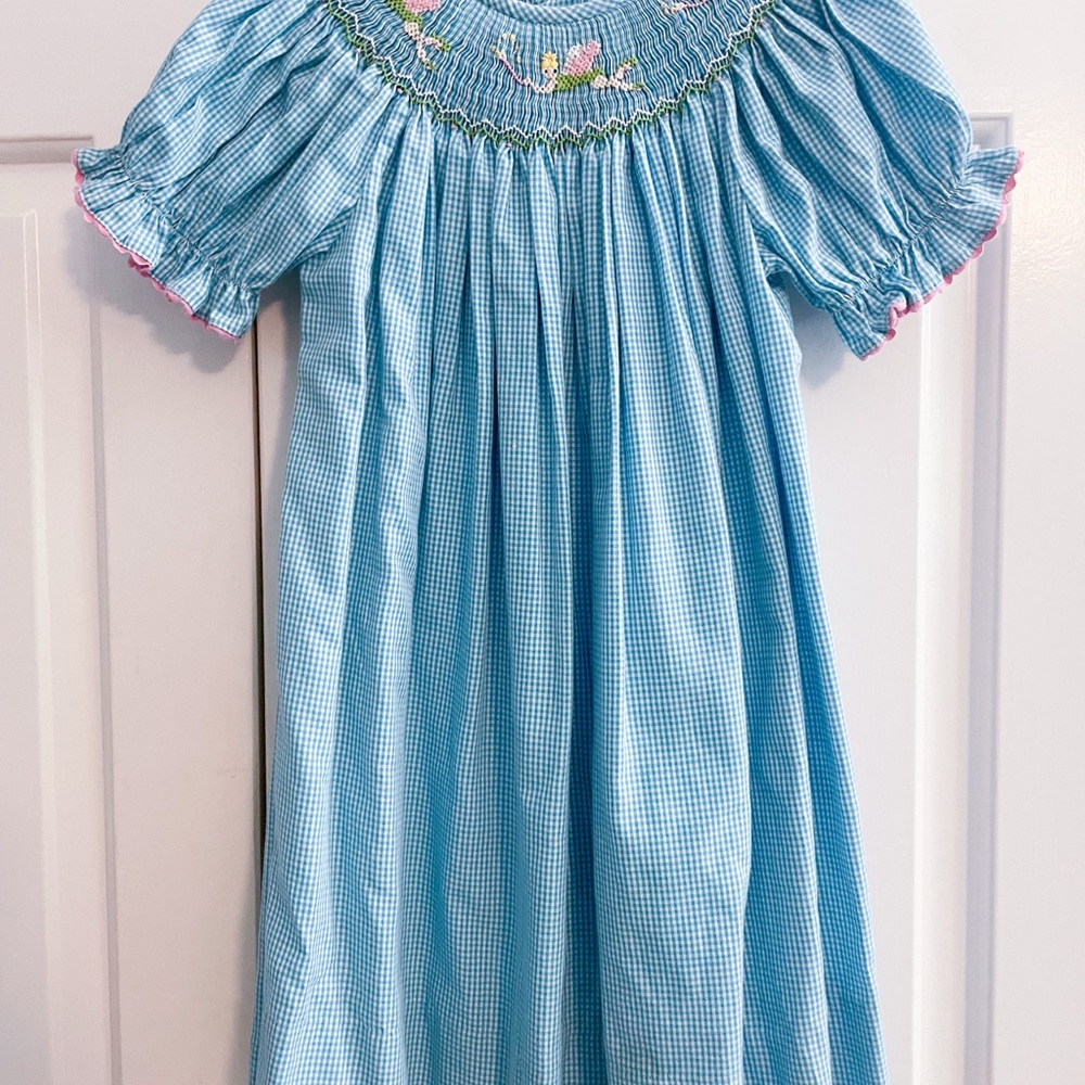 Amanda Remembered, Smocked Kids Casual Dress with Tinker bell, size 2